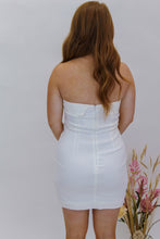 Load image into Gallery viewer, Miss Perfection Strapless Mini Dress- Off White
