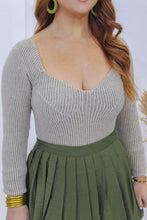 Load image into Gallery viewer, Kris Ribbed Long Sleeve Bodysuit- Cream
