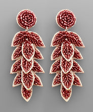Load image into Gallery viewer, Bead Leaf Earrings
