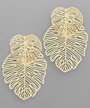 Load image into Gallery viewer, 2 Leaf Filigree Earrings

