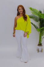 Load image into Gallery viewer, Longtime One Shoulder Blouse-Lime
