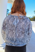 Load image into Gallery viewer, Emilie Snake-Print Blouse
