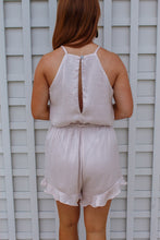 Load image into Gallery viewer, Michaela Sleeveless Halter Top Romper- Ecru
