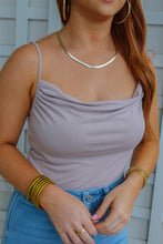 Load image into Gallery viewer, Abigal Cowl Neck Bodysuit- Stone
