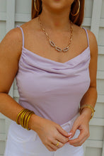 Load image into Gallery viewer, Abigal Cowl Neck Bodysuit- Lavender
