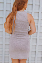 Load image into Gallery viewer, Beth Ribbed Washed Mini Dress- Plum

