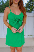Load image into Gallery viewer, Abigail Front Tied Romper- Kelly Green
