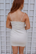 Load image into Gallery viewer, Jolie Tie Ribbed Dress- Ivory
