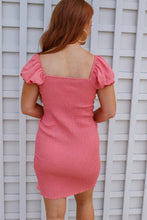 Load image into Gallery viewer, Emmy Drawstring Puff Sleeve Dress- Dusty Pink
