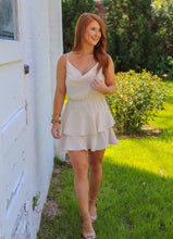 Load image into Gallery viewer, Dani Cream Scoop Neck Ruffle Dress
