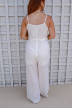 Load image into Gallery viewer, Julia Cami Tie Waist Jumpsuit- White
