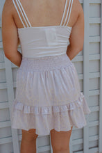 Load image into Gallery viewer, Hannah Smocked Waist Ruffle Skirt- Cream
