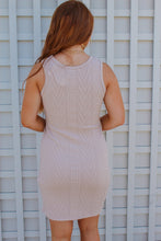 Load image into Gallery viewer, Melinda Cable Knit Dress- Taupe
