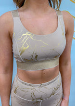 Load image into Gallery viewer, Marble Foil Sport Bra- Copper Foil
