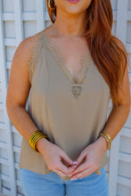 Load image into Gallery viewer, Jacklyn Light Olive Lace Cami
