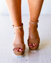 Load image into Gallery viewer, Josie Espadrille Wedge- Tan
