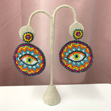 Load image into Gallery viewer, Multicolor Eye Statement Earrings
