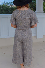 Load image into Gallery viewer, Sage Cheetah Tie Waist Jumpsuit
