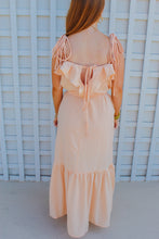 Load image into Gallery viewer, Essie Ruffle Maxi Dress- Peach
