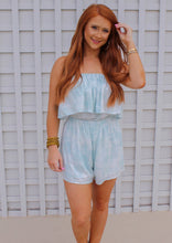 Load image into Gallery viewer, Ayla Light Blue Tube Romper
