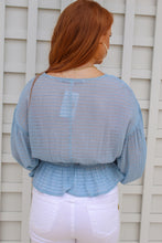 Load image into Gallery viewer, Khole Deep V Peplum Blouse
