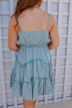 Load image into Gallery viewer, Natalie Ruffled Cami Dress- Teal

