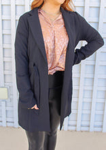 Load image into Gallery viewer, Sabrina Long Sleeve Jacket with Belt- Black
