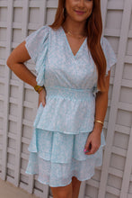 Load image into Gallery viewer, Catherine Floral Frill Dress- Light Blue
