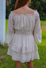 Load image into Gallery viewer, Nova Off Shoulder Ruffle Dress-Cream
