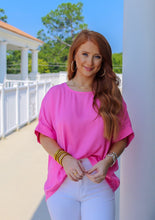 Load image into Gallery viewer, Priscilla Dolman Top- Pink
