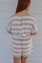 Load image into Gallery viewer, Greer Natural Striped Romper
