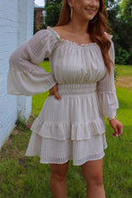 Load image into Gallery viewer, Nova Off Shoulder Ruffle Dress-Cream
