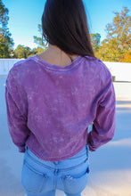 Load image into Gallery viewer, Ameila Acid Wash Crop- Purple
