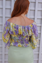 Load image into Gallery viewer, Ansley Floral Smocked Top- Lavender/Green
