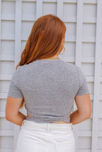 Load image into Gallery viewer, Danica X Knit Crop Top- Charcoal
