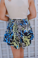 Load image into Gallery viewer, Avery Animal Smocked Shorts- Blue
