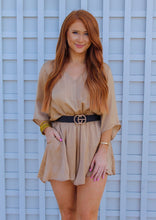 Load image into Gallery viewer, Frankie Kimono Sleeve Romper- Taupe
