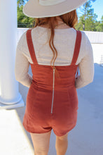 Load image into Gallery viewer, Teresa Slit Detail Strap Romper- Rust
