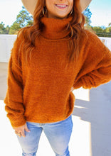 Load image into Gallery viewer, Kia Turtleneck Dolman Sweater- Camel
