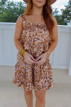 Load image into Gallery viewer, Angie Cheetah Tiered Ruffle Dress- Sand
