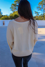 Load image into Gallery viewer, Kylie V Neck Long Sleeve Oversized Crop Top
