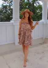 Load image into Gallery viewer, Angie Cheetah Tiered Ruffle Dress- Sand
