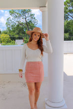 Load image into Gallery viewer, Annabella Long Sleeve Crop Sweater- Cream
