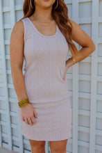 Load image into Gallery viewer, Melinda Cable Knit Dress- Taupe
