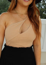 Load image into Gallery viewer, Sand One Shoulder Bodysuit
