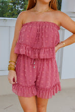 Load image into Gallery viewer, Lilli Tiered Ruffle Trim Romper- Rose Prink

