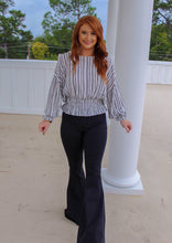 Load image into Gallery viewer, Kyla Striped Woven Smocked Top
