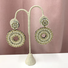 Load image into Gallery viewer, Colorful Circle Seed Bead Earrings
