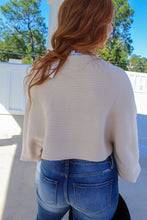 Load image into Gallery viewer, Christina Wide Sleeve Crop Sweater- Beige
