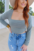 Load image into Gallery viewer, Val Square Neck Crop Top- Olive
